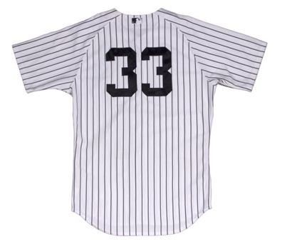 2014 Kelly Johnson Game Worn New York Yankees Home Jersey From Lou Gehrig Day (MLB Authenticated/Steiner)